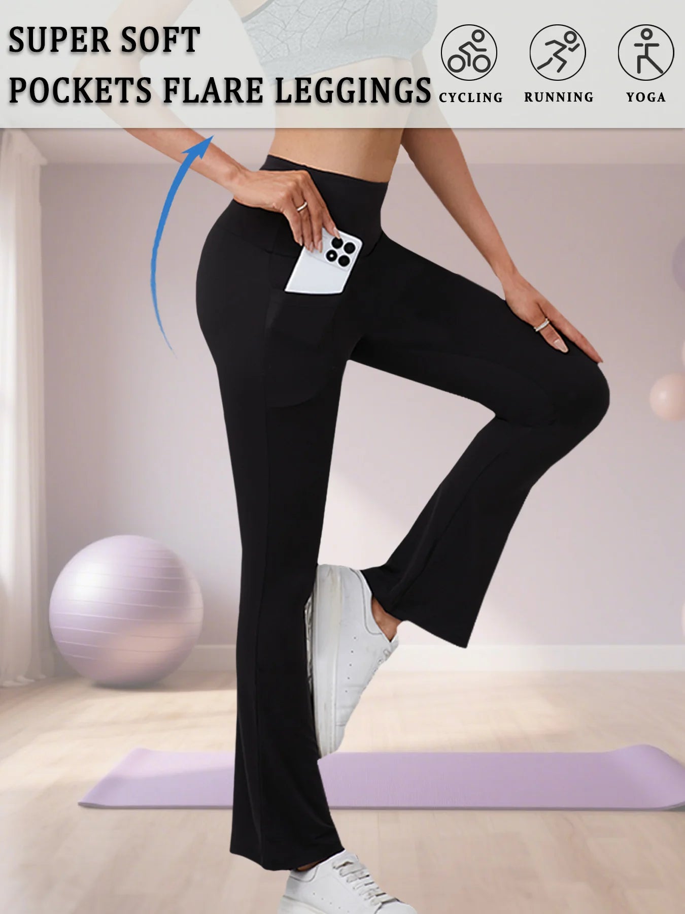 High-Waisted Flare Yoga Pants